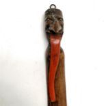 Novelty carved page turner modelled as a grotesque devil character 43cm long
