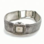 Ladies silver & marcasite mechanical Verity wristwatch - running - SOLD ON BEHALF OF THE NEW