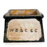 Antique WD&CGC cast iron golf tee marker / trough with original paintwork - 23cm high & 35cm x 24cm