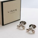 Links of London gents 2012 Olympic Games cyclists silver cufflinks in original box