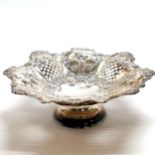 1898 silver centrepiece with pierced decoration & floral decoration by Harrison Brothers & George