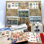 Qty of stamps inc album with earlier stamps etc