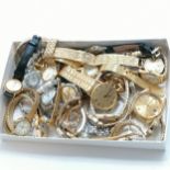 Qty of quartz & mechanical watches - mostly gold plated ~ for spares / repairs - SOLD ON BEHALF OF