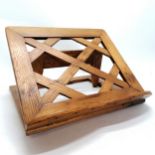 Folding oak book stand/lectern 40cm x43cm. In good used condition