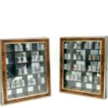 Qty of thimbles in 2 glass fronted display boxes - front 23.5cm x 28.5cm - SOLD IN AID OF STALBRIDGE