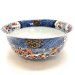Oriental / Japanese Meiji period imari bowl - 24.5cm diameter ~ has a hairline crack otherwise in