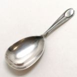 1928 silver Art Deco caddy spoon by Cooper Brothers & Sons Ltd - 14.6g & 9.5cm long - in good used