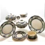 Qty of dinnerware - Royal Doulton merryweather 2 x platters (largest 40cm x 33cm), 2 large entree