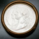 Commemorative hard paste / porcelain panel of 1781 French medallion (Lud xvi rex christianiss mar