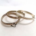 3 x silver bangles - 31.9g Condition reportIn good used condition