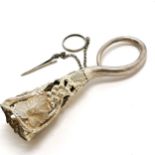 Antique unmarked silver cornucopia posy / nosegay holder - 11.5cm