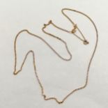 9ct hallmarked gold 60cm chain (with safety chain) - 4g