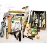 Qty of cutlery & kitchen utensils, napkin rings etc