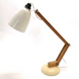 Mid century anglepoise metal & wooden lamp - approx height (in photo) 46cm Condition reportNeeds
