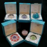 6 x Strathearn paperweight (5 boxed) inc 2 faceted