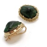 Antique 15ct (tested as) pair of scarab beetle earrings - total weight 3.9g Condition report1