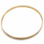 9ct marked gold bangle - 6.5cm diameter & 4.7g