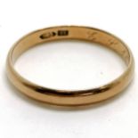 14ct marked gold band (with 1925 inscription inside of shank) - size Z+1 & 3.5g - SOLD ON BEHALF