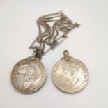 Africa service medal (on white metal chain) t/w 1939-45 war medal - both awarded to 27727 H Webber