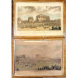 Pair of framed 1832/33 prints of Doncaster horse races by Robert William Smart & Charles Hunt