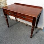 2 drawer Edwardian mahogany side table. 69cm high x 90cm wide x 50cm deep Condition reportIn good