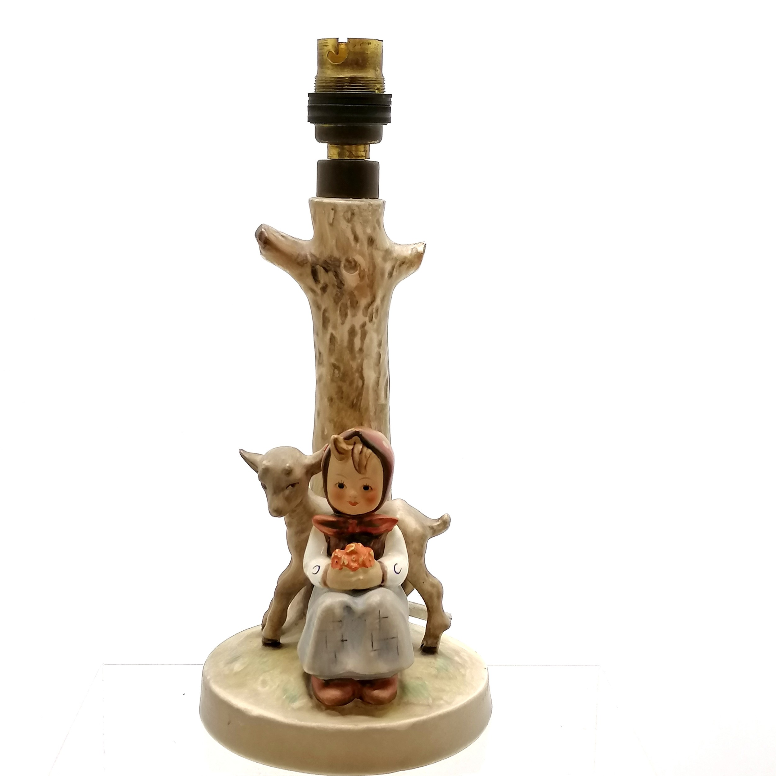 Hummel lamp base (small chip to ear) - 24cm high t/w pair of Hummel children bookends (#14A & 14B) - - Image 8 of 8