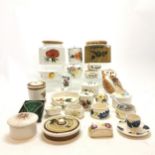 Quantity of 25 x Toni Raymond pottery including owl string holder 16cm tall, brillo pad pot, 2 x egg
