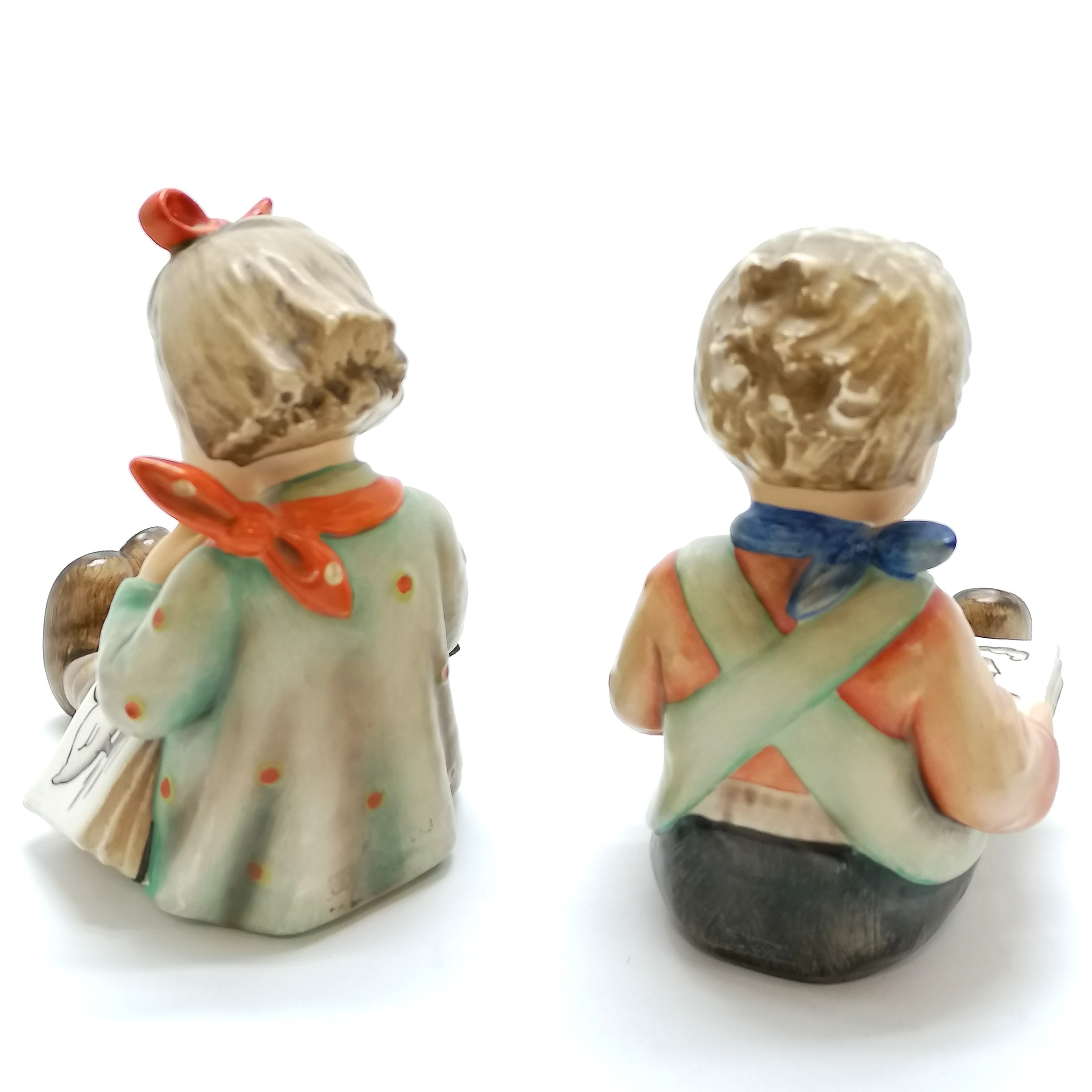 Hummel lamp base (small chip to ear) - 24cm high t/w pair of Hummel children bookends (#14A & 14B) - - Image 3 of 8