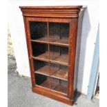 Antique mahogany single door glazed cabinet. 130cm high x 75cm wide x 29cm deep Condition reportIn