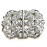 1900 silver engraved nurses buckle by Horton & Allday - 31.9g & 8cm x 5.5cm