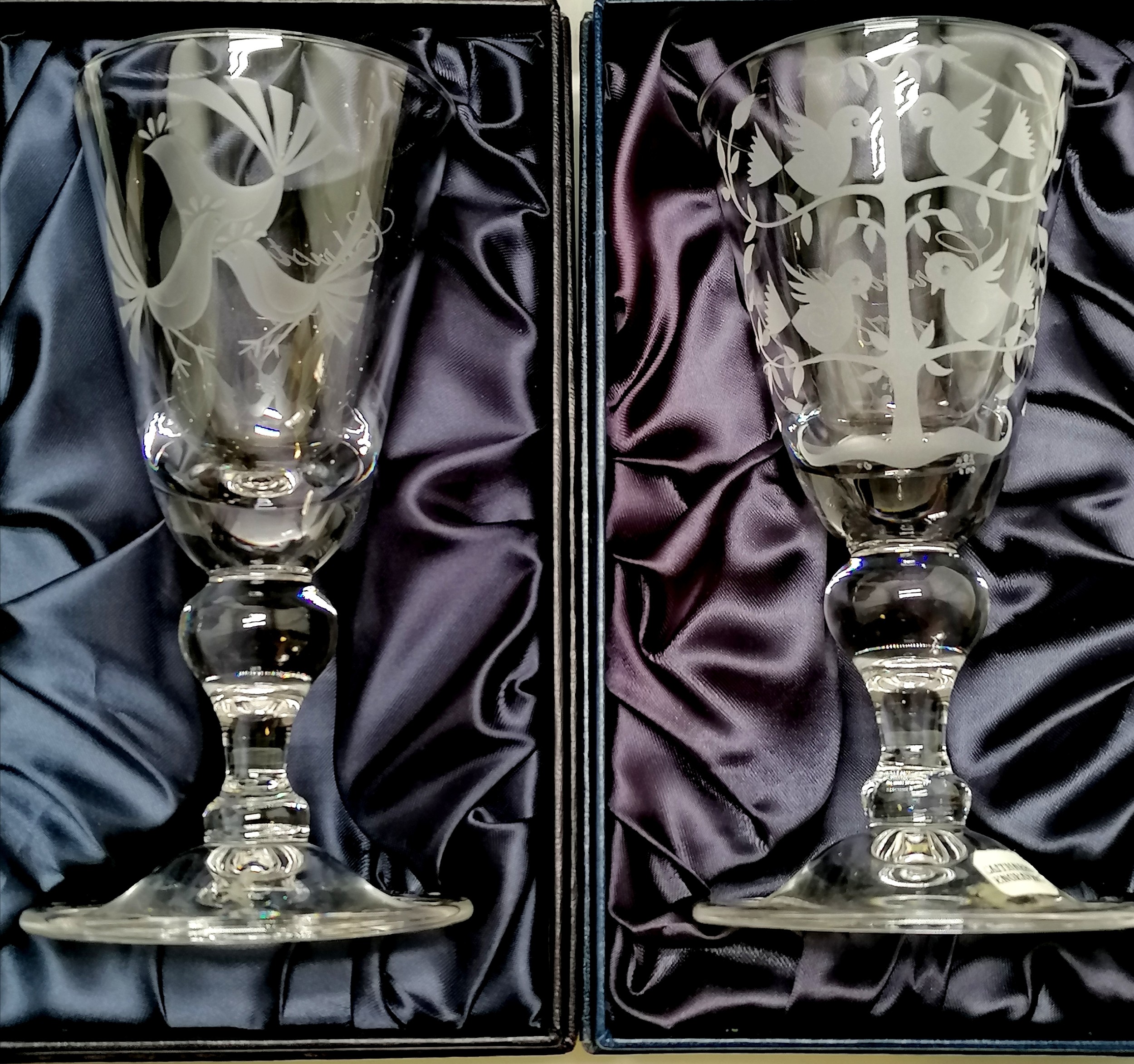 5 boxed Caithness 12 days of Christmas boxed goblets 18.5cm high 1975-1979 (with certificates) - Image 3 of 4