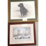 2 signed prints signed A Williams & James Rowley (65cm x 53.5cm)
