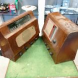 2 x Murphy wooden cased radios - largest 56cm across x 44cm high Condition reportBoth in used