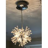 Mid 20th century pair of sputnik style chandeliers - 36cm diameter Condition reportsome losses but