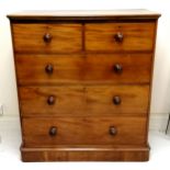 Antique mahogany chest of drawers Condition reportIn good used condition. 112cm wide x 53cm deep