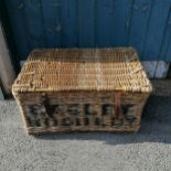Antique laundry collection basket from Bagley Wood laundry. 78cm x 53cm x 39cm Condition reportIn