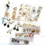 Qty of costume earrings inc 3 x silver pairs & 3 pairs of Monet earrings etc - SOLD ON BEHALF OF THE