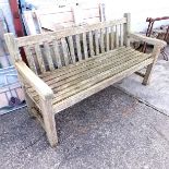 Large teak bench 152cm long x 85cm high Condition reportIn good used condition