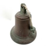 Ex naval shore based bronze bell - 25.5cm diameter & 28cm high Condition reportHas original