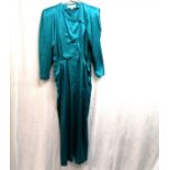 1970's Puccini teal coloured jumpsuit size 12