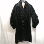 Edwardian black moleskin coat, size small