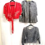 1970's lurex top, seqin top and a red a silver sequin top