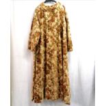 1960's handmade long zip front coat of cut velvet 38-40"" chest