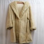 1950's blonde Musquash swing coat with a silk lining size large