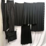 Various black skirts and trousers including Yaroll, Parigi Tricoville and 3 pairs of Yaroll silver