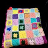 Vintage crochet blanket 270cm x 160cm. In good condition