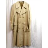 1970's men's beige cotton trench coat 38"" chest