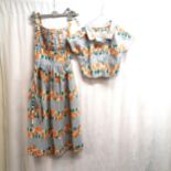 1950's cotton sun dress and bolero top size small