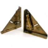 2 x antique C Lewert Berlin brass inclinometers - 11cm x 16cm