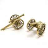 Pair of brass table cannons - 19cm long